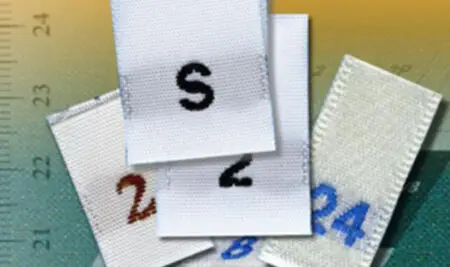 Woven Stock Size Labels